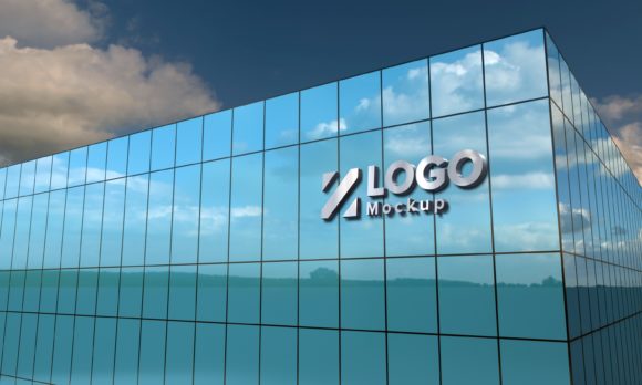 Download Golden Logo Mockup Sign Façade Building - Golden logo mockup Collection