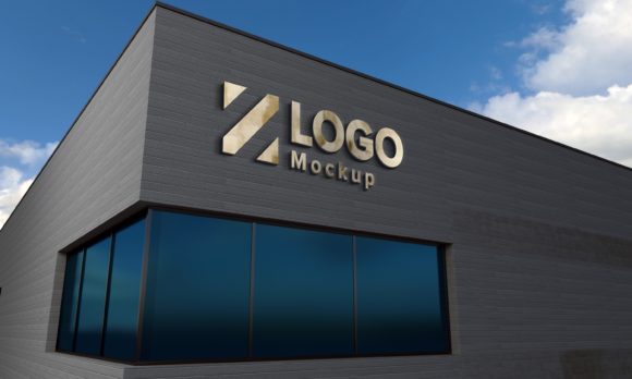 Download Golden Logo Mockup Store Sign Elegant - Golden logo mockup Collection