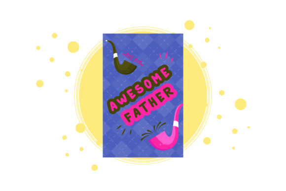 Download Father's Day Decoration Style Circle Art - Premium Resources