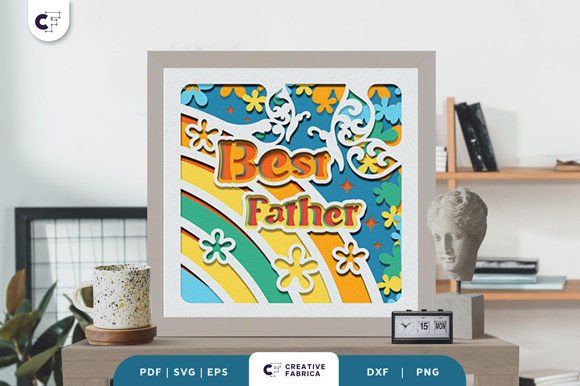 Download Best Father 3D Layered Paper Cut SVG - Premium Resources